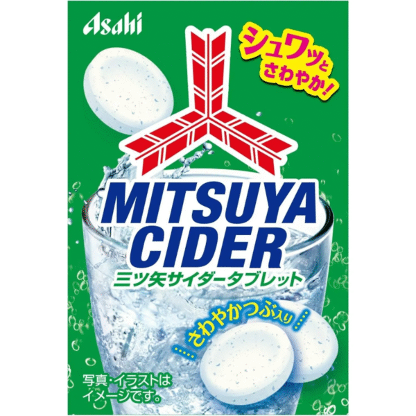 Caramelos de sidra en tableta Mitsuya de Asahi Group Food (caja pequeña) 27 g