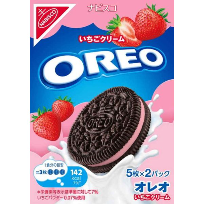 Japanese Oreo Strawberry Cream 10pcs Mondelez Japan Oreo Strawberry Cream Cookie 10p 122 - Image 1