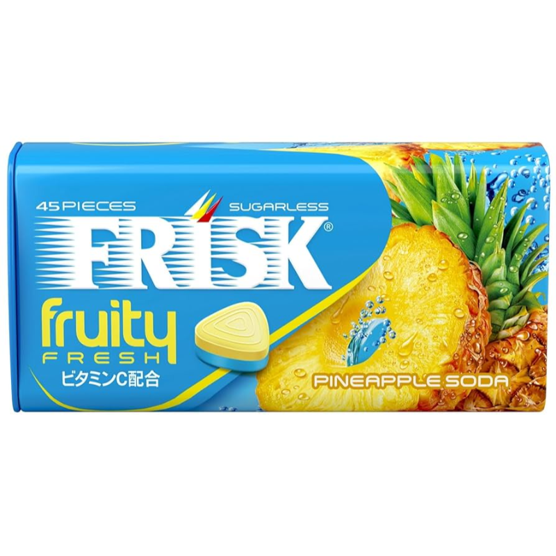 KRACIE FRISK FRUITY TABLET CANDY PINEAPPLE SODA 31.5g Kracie Frisk 水果味软糖菠萝汽水 - 图片 1