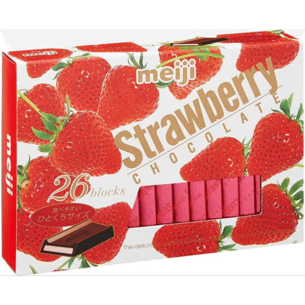 Caja de chocolate Meiji con fresas de 120 g<br><br> <br> <br>