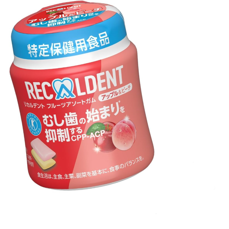 MONDELEZ FRUIT ASSORTMENT BOTTLE GUM APPLE PEACH Mondelez Fruit Assortment Bottle Gum (Apple Peach) - Image 1