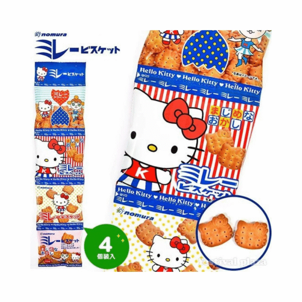 Nomura Millet Biscuit Hello Kitty 4 Packs 120g