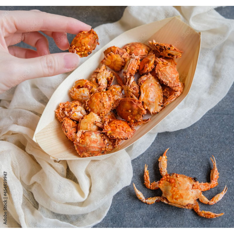 OKABE Seasoned Crab Snack Boat-shaped Plate 37g Okabe Seasoned Crab Snack (Boat-shaped Plate) 37g - Image 1