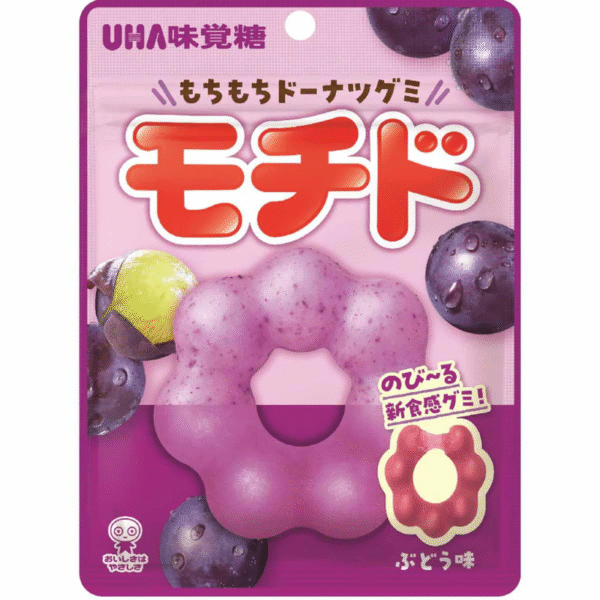 Uha Chewy Donut Gummy Grape 40g
