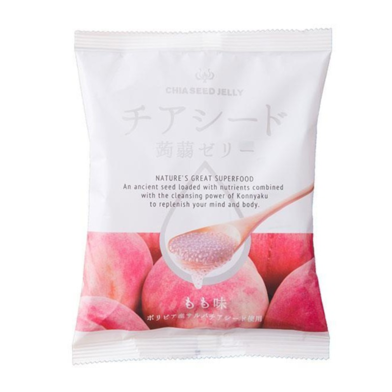 WAKASHO Chia Seed Konjac Jelly Peach 173G Wakasho Chia Seed Konjac Jelly (Peach) 10p 173g - Image 1