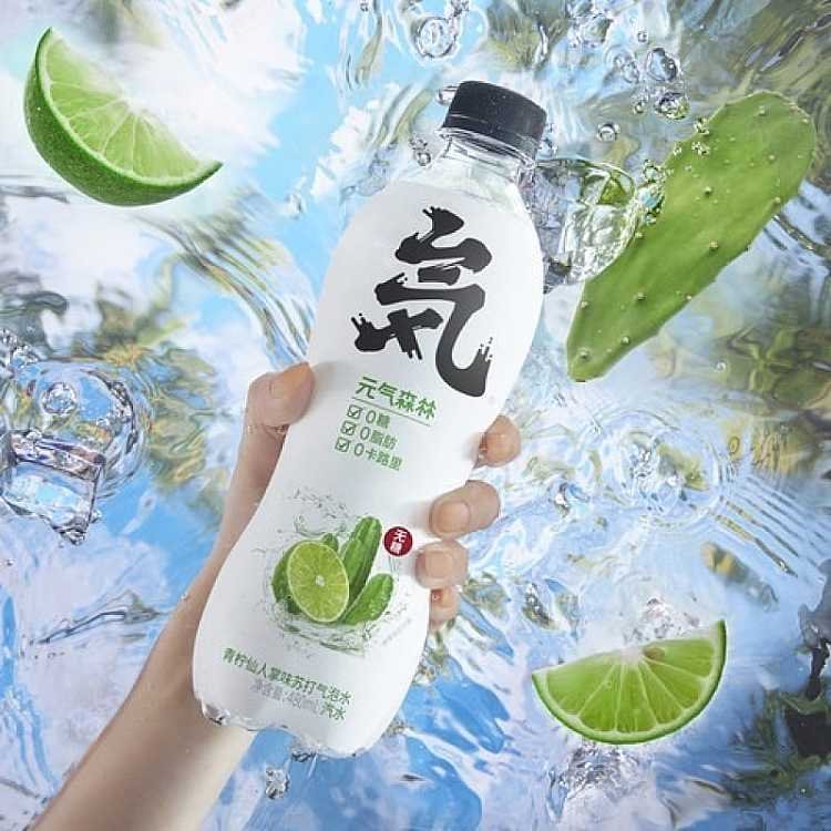 2 Genki Forest Lime & Cactus Flavor Sparkling Water - Image 1