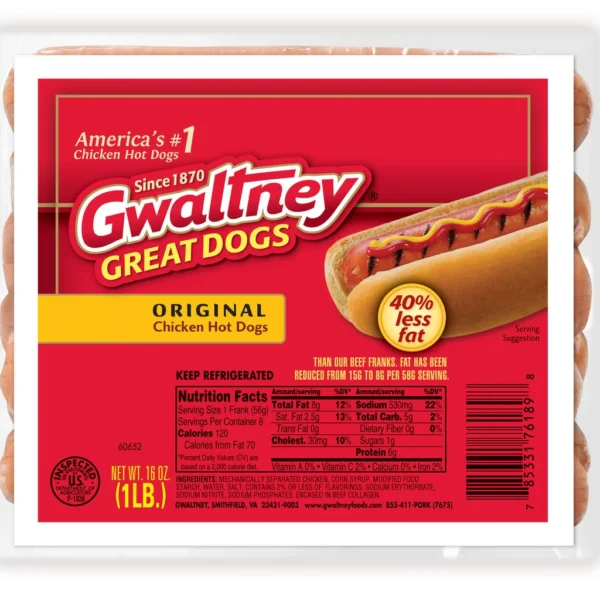 Gwaltney Great Dogs Original Chicken Hot Dog