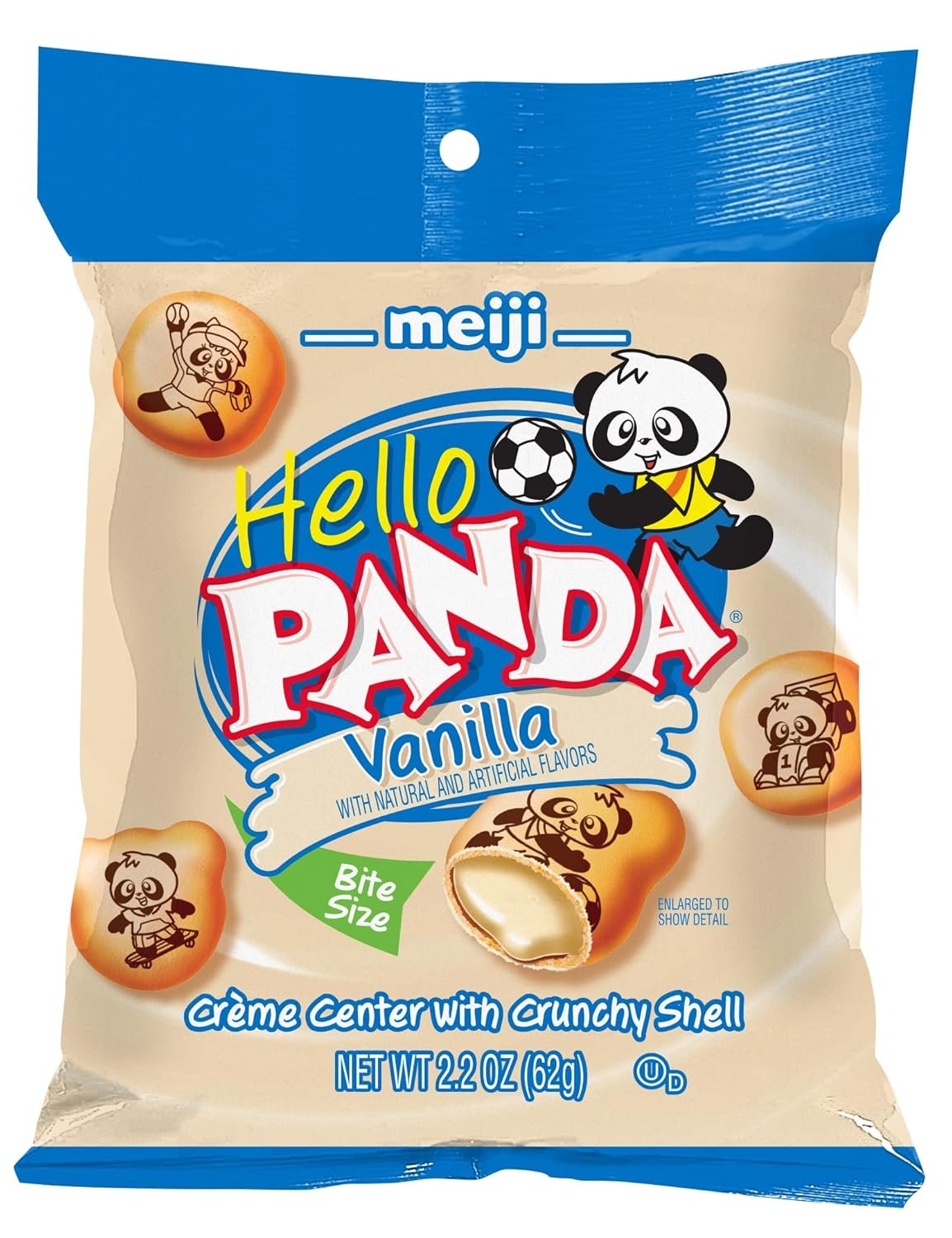Meiji hello panda cookies vanilla creme filled 2.2oz Meiji panda cookies vanilla creme2.2oz - Image 1