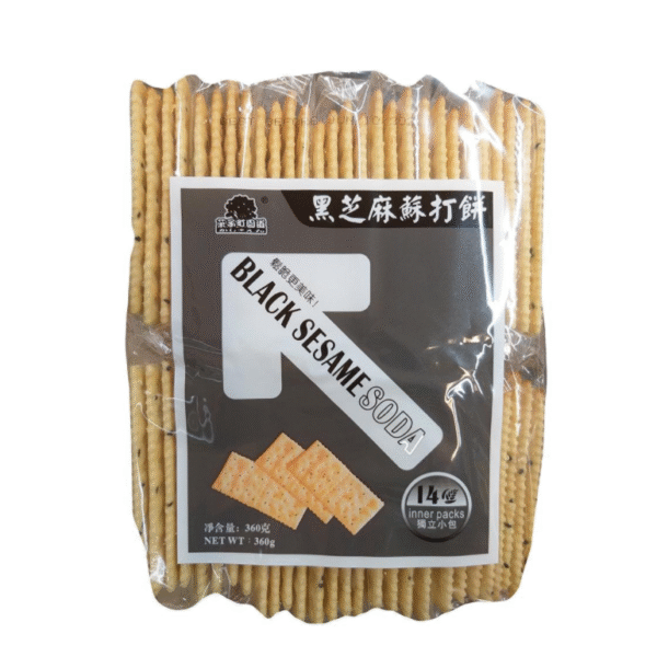 菓子町園道黑芝麻苏打饼干360克