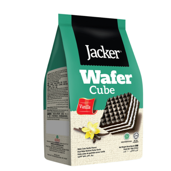 Jacker Wafer Cube Vanilla flavored 100g