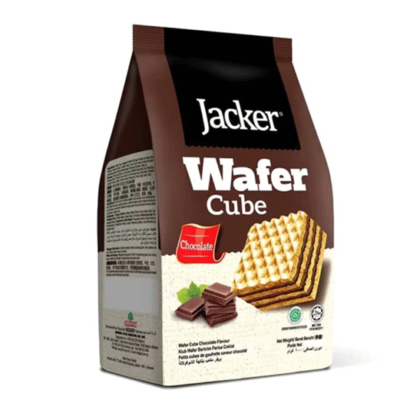Jacker Wafer Cube Chocolate flavored 100g