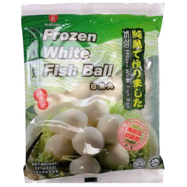 Frozen white fish balls