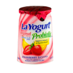 La Yogurt 混合脱脂酸奶草莓香蕉口味6 盎司